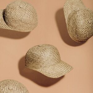 Unisex Woven Straw Baseball Cap - Natural NWOT